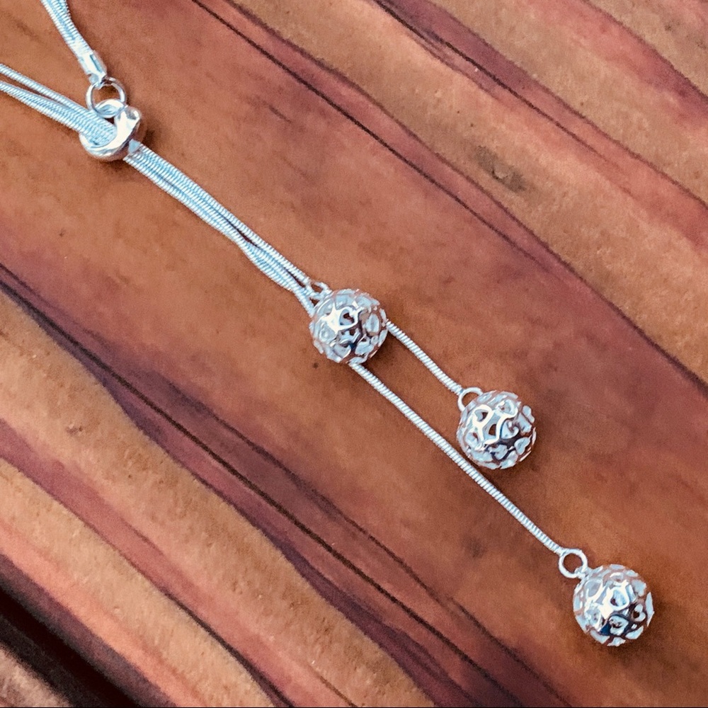 Celebration ♡ Silver Layered Necklace - Picture 5 of 9